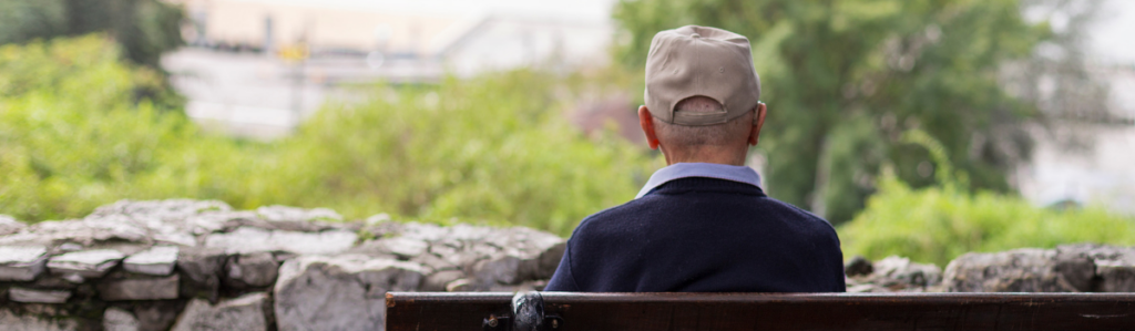 Man sitting on bench